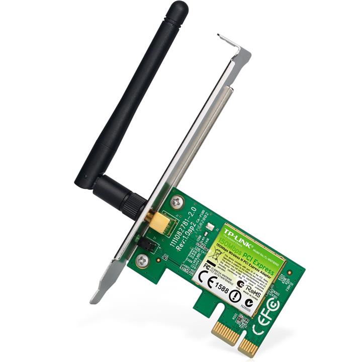 کارت شبکه بی‌سیم تی پی-لینک مدل TL-WN781ND TP-LINK TL-WN781ND 150Mbps Wireless N PCI Express Adapter