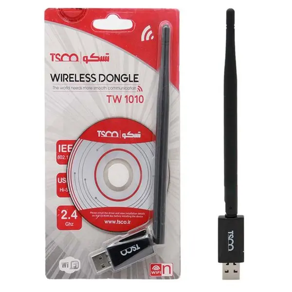 کارت شبکه USB تسکو مدل 1010 دانگل وای فای