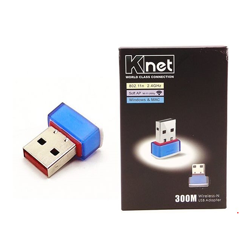 کارت شبکه usb بی سیم کی نت مدل K-UW152 Knet  K-UW152 Dongle USB Wifi 300Mbps