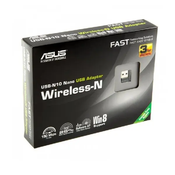 کارت شبکه بی سیم ایسوس مدل USB-N10 Nano Asus USB-N10 Nano Wireless-N150 USB Nano Adapter - 3