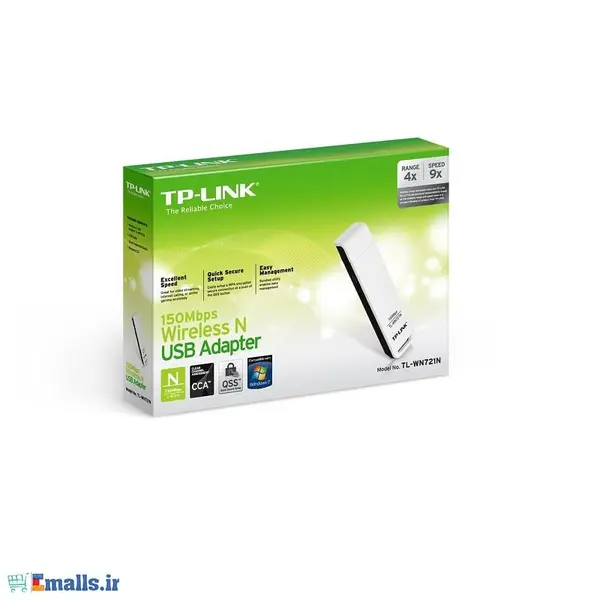 کارت شبکه USB و بی سیم تی پی لینک TL-WN721N TP-LINK TL-WN721N 150Mbps High Gain Wireless USB Adapter - 4