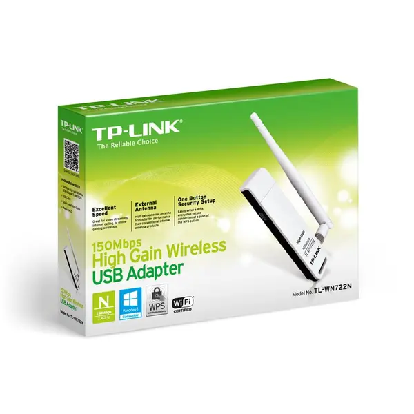 کارت شبکه USB و بی سیم تی پی-لینک مدل TL-WN722N TP-LINK TL-WN722N 150Mbps High Gain Wireless USB Adapter