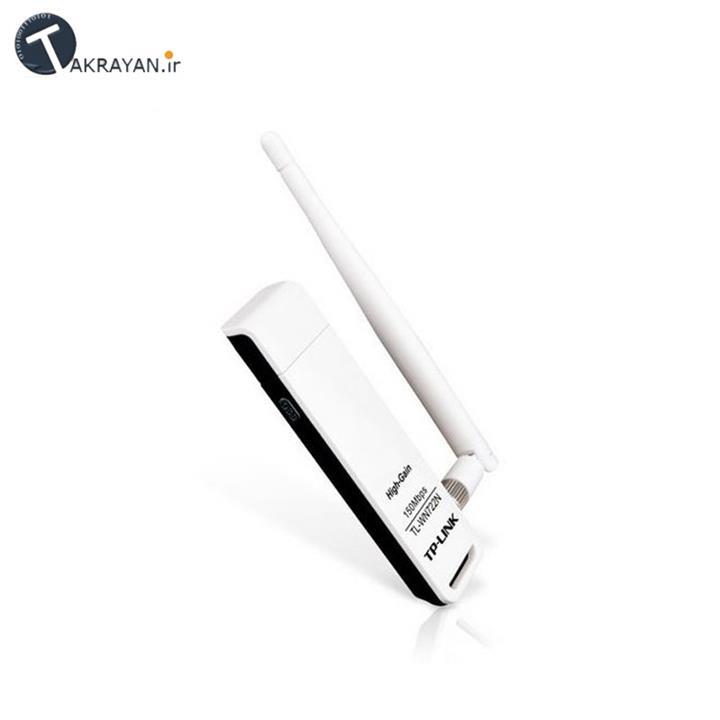 کارت شبکه USB و بی‌سیم تی پی-لینک مدل TL-WN722N TP-LINK TL-WN722N 150Mbps High Gain Wireless USB Adapter