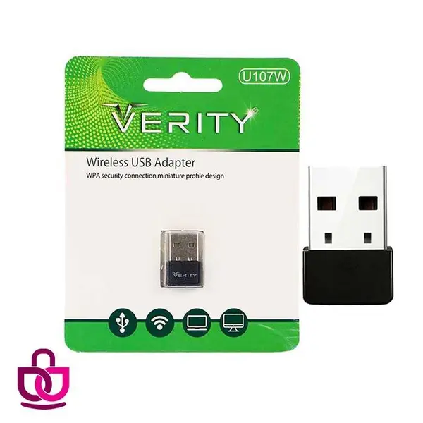 کارت شبکه بی سیم Verity U107W Verity U107W Wireless USB Network Card - 3
