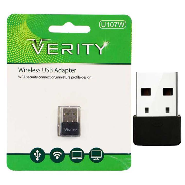 کارت شبکه بی سیم Verity U107W Verity U107W Wireless USB Network Card