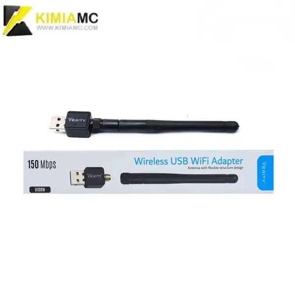 کارت شبکه بی سیم آنتن دار Verity U108W 150Mbps Verity U108W 150Mbps Wireless USB Network Card - 3