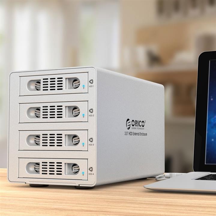 تجهیزات ذخیره سازی 3559RUS3-V1 5Bay ORICO 3559RUS3-V1 Aluminum 3.5 inch SATA2.0 USB 3.0&eSATA External Multi Bay HDD Enclosure