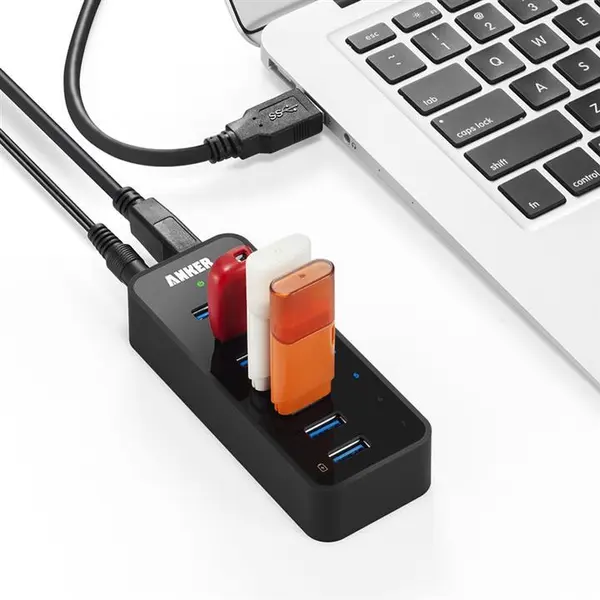 هاب یو اس بی 3 7 پورت Anker USB 3.0 7 Port Hub with 1 BC 1.2 Charging Port