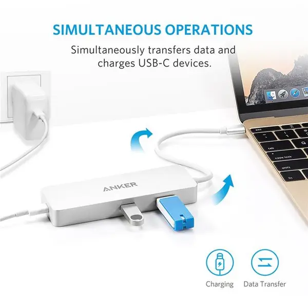 هاب 4 پورت ANKER مدل PREMIUM USB-C ANKER PREMIUM USB-C HUB - 2