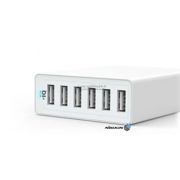 هاب یو اس بی 60 وات 10 پورت انکر Anker 60W 7-Port USB 3.0 Data Hub with 3 PowerIQ Charging Ports