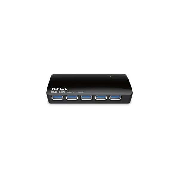 هاب 7 پورت اداپتوری USB3.0 دی-لینک مدل DUB-1370 DLINK DUB1370 USB3 HUB