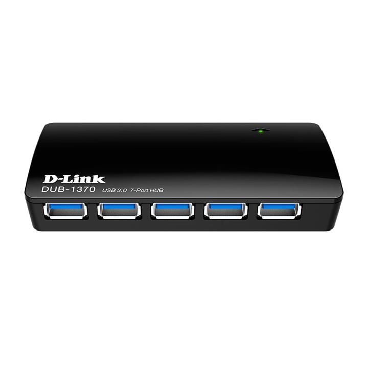 هاب 7 پورت اداپتوری USB3.0 دی-لینک مدل DUB-1370 DLINK DUB1370 USB3 HUB