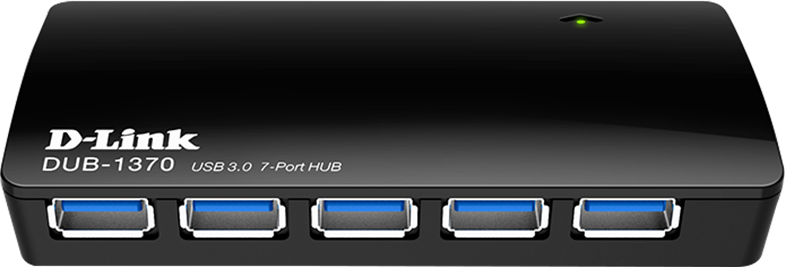 هاب 7 پورت اداپتوری USB3.0 دی-لینک مدل DUB-1370 DLINK DUB1370 USB3 HUB