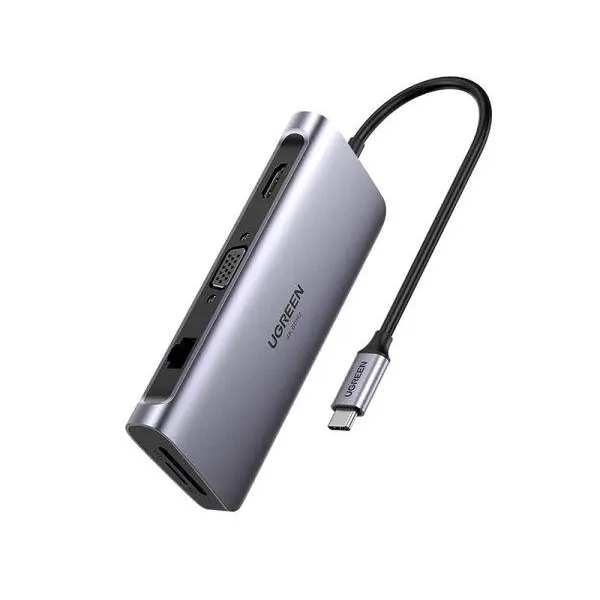 هاب تایپ سی 9 در 1 یوگرین Ugreen CM179 70490 9-in-1 type C multifunctional adapter
