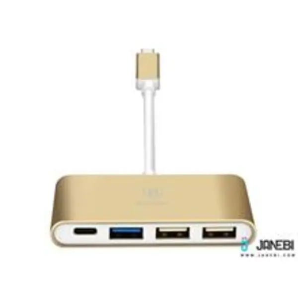 هاب آداپتور تایپ سی بیسوس Baseus Sharp Series Type-C To Type-C+3 HUB Adapter Baseus Sharp Series Type-C To Type-C+3 HUB Adapter