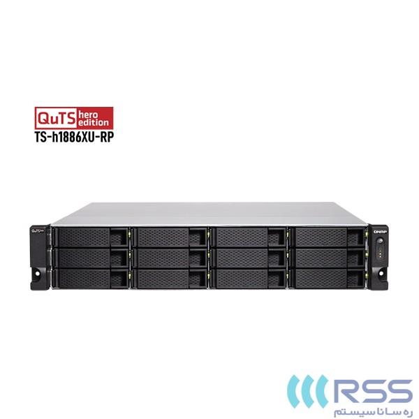 ذخیره ساز تحت شبکه کیونپ Qnap TS-h1886XU-RP-D1622-32GB Network Storage: QNAP TS-H1886XU-RP-D1622-32G