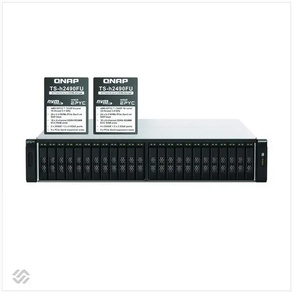 ذخیره ساز تحت شبکه کیونپ Qnap TS-h2490FU-7302P-128G Network Storage: QNAP TS-H2490FU-7302P-128G - 3