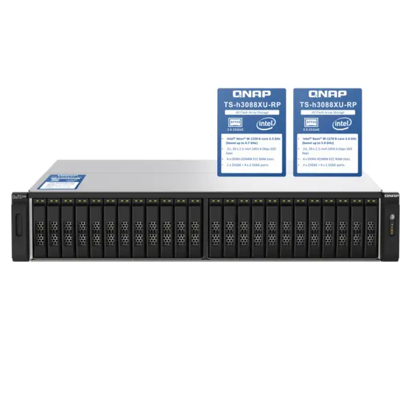 ذخیره ساز تحت شبکه کیونپ QNAP TS-h3088XU-RP-W1250-32G QNAP - EN - ALL FLASH - NAS - TS-h3088XU-RP-W1250-32G - 3