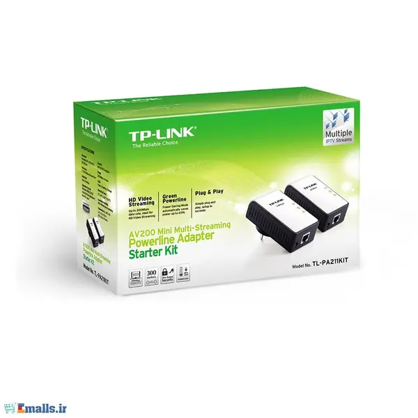 تی پی لینک آداپتور کوچک پاورلاین TL-PA211 TP-LINK TL-PA211 AV200 Mini Multi-Streaming Powerline Adapter - 2