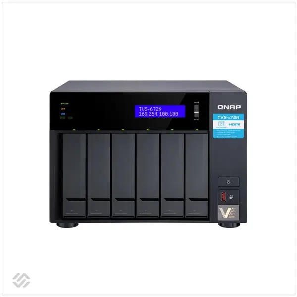 ذخیره ساز تحت شبکه کیونپ TVS-672N-i3-4G Network Storage: QNAP TVS-672N-i3-4G