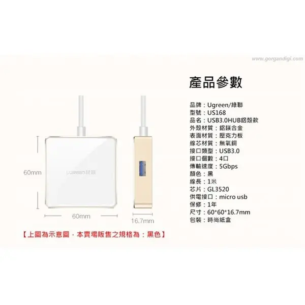 هاب یوگرین مدل US168 Ugreen US168 HUB - 4