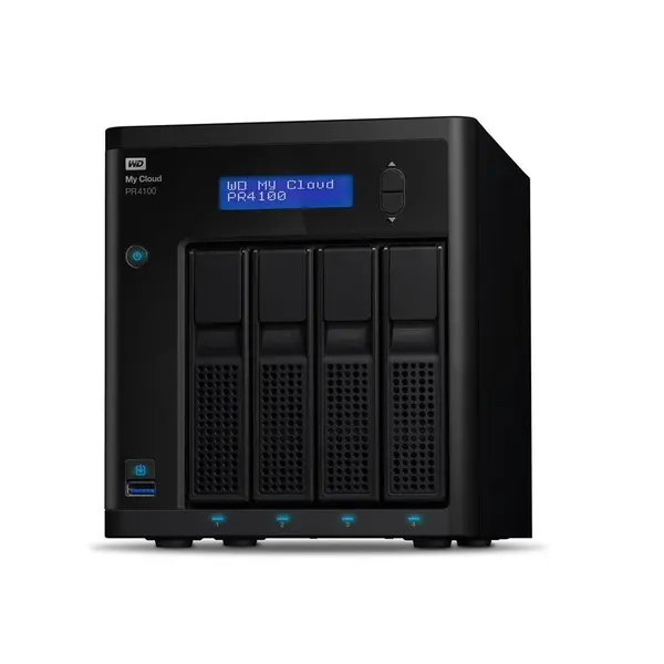 ذخیره ساز تحت شبکه وسترن دیجیتال مدل WD My Cloud PR4100 WDBNFA0240KBK 4-Bay ظرفیت 24 ترابایت Western Digital My Cloud WD My Cloud PR4100 WDBNFA0240KBK 4-Bay NAS - 24TB - 2