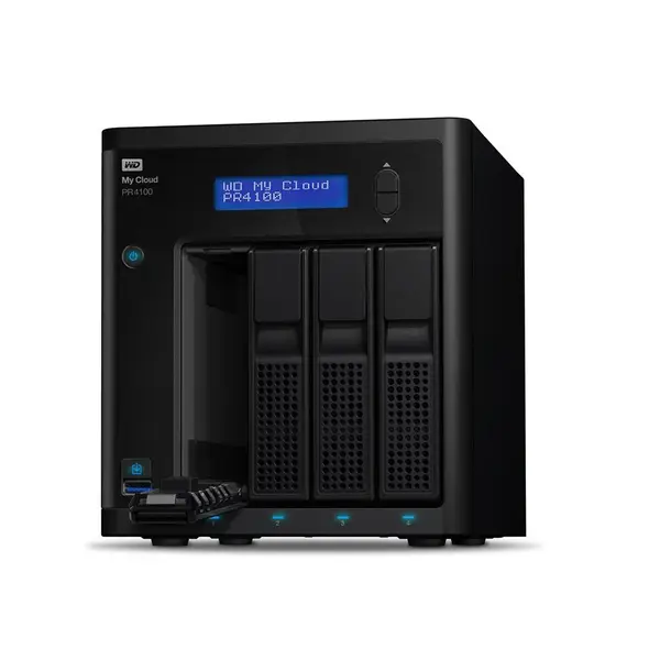 ذخیره ساز تحت شبکه وسترن دیجیتال مدل WD My Cloud PR4100 WDBNFA0240KBK 4-Bay ظرفیت 24 ترابایت Western Digital My Cloud WD My Cloud PR4100 WDBNFA0240KBK 4-Bay NAS - 24TB - 3