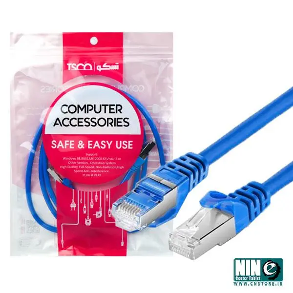 کابل شبکه 0.5 متری CAT6 تسکو FTP مدلTNC605-سبز TSCO TNC605 Cat6 FTP LAN Cable - 5