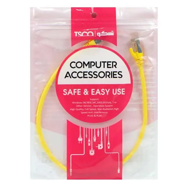 کابل شبکه 0.5 متری CAT6 تسکو FTP مدلTNC605-سبز TSCO TNC605 Cat6 FTP LAN Cable - 2