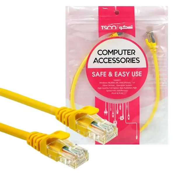 کابل شبکه 0.5 متری CAT6 تسکو FTP مدلTNC605-سبز TSCO TNC605 Cat6 FTP LAN Cable - 3