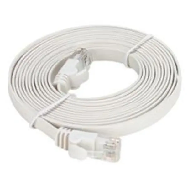 کابل شبکه 10 متری CAT6 بدون شیلد Flat دی-لینک مدل NCB-C6UWHIF1-10 D-Link NCB-C6UWHIF1-10 Cat6 UTP 32 AWG PVC Flat Patch Cord 10M - 5