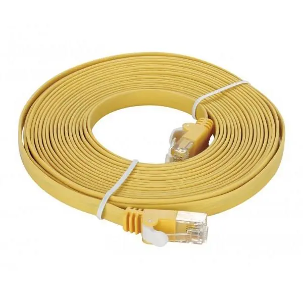 کابل شبکه 5 متری CAT6 زرد رنگ دی-لینک مدل NCB-C6UYELF1-5 D-Link NCB-C6UYELF1-5 5M Category 6 UTP Flat Patch Cord - 5