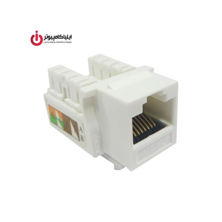 کابل  و سوکت شبکه جک  کیستون دی لینک کت 6 یو تی پی D-Link Cat6 UTP Keystone Jack