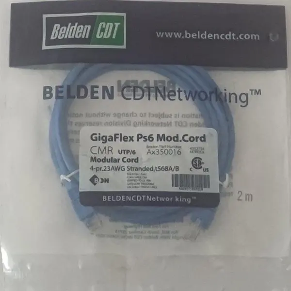 کابل شبکه BELDEN CAT6. UTP به طول 2 متر - 2