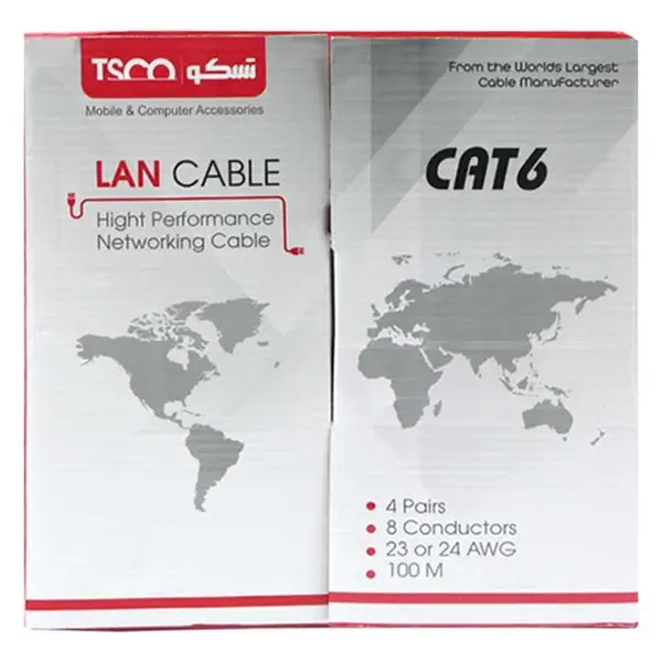 کابل شبکه Cat 6 تسکو مدل 1610 UTP طول 100 متر