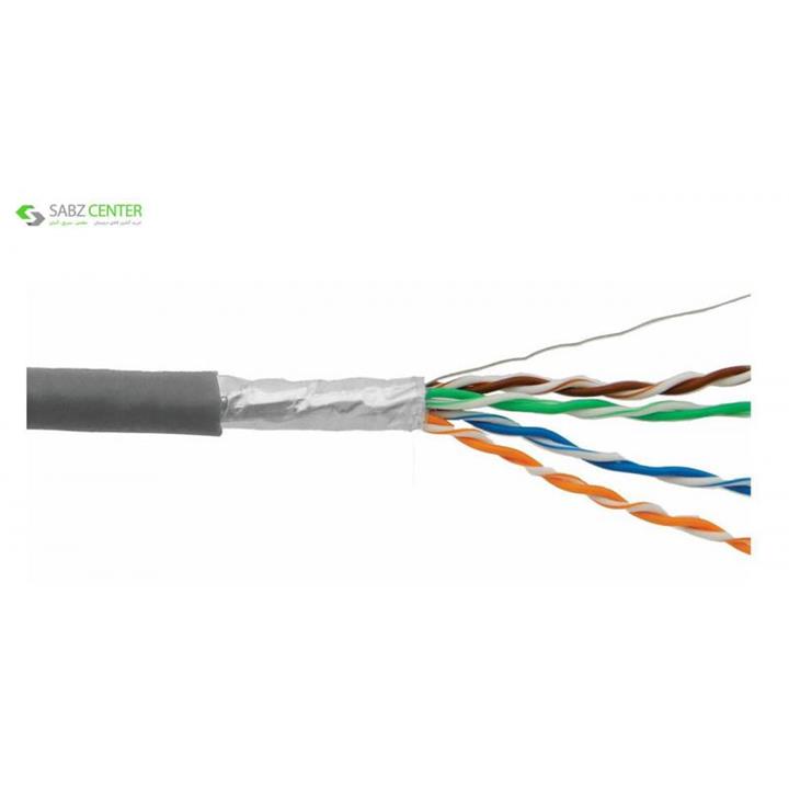 رول کابل شبکه Cat 6 فویل دار سایز 24AWG دی-لینک مدل NCB-C6SGRYR-305-24 طول 305 متر D-Link NCB-C6SGRYR-305-24 Cat 6 24AWG FTP Network Cable Roll - 305M