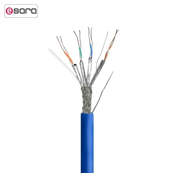 کابل شبکه CAT6A S/FTP کی نت پلاس مدل KP-N1255 طول 305 متر - - 2