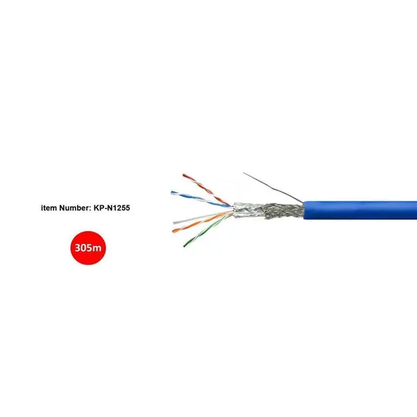 کابل شبکه CAT6A S/FTP کی نت پلاس مدل KP-N1255 طول 305 متر - - 4