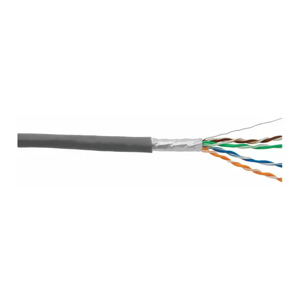 دی لینک کابل شبکه CAT6 دارای فویل با روکش پی وی سی NCB-C6SGRYR-305 D-Link NCB-C6SGRYR-305 CAT6 STP 23AWG Solid 305M - 3