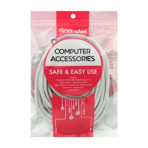 کابل شبکه CAT6 تسکو مدل TNC610 به طول 10 متر TNC610 CAT6 Gigabit Ethernet Cable 10M - 2