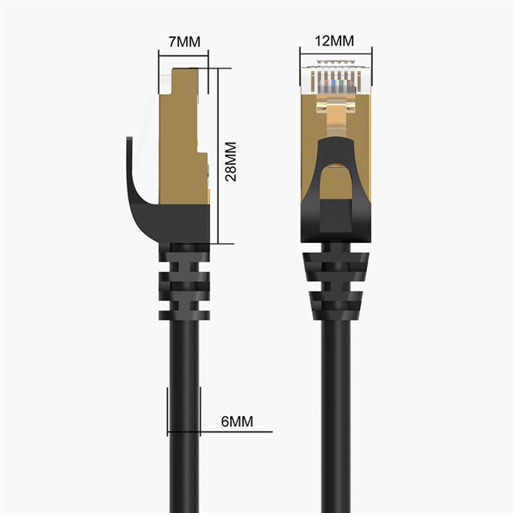 کابل شبکه CAT7 اوریکو مدل PUG-C7 طول 1 متر Orico PUG-C7 CAT7  Gigabit Ethernet Cable 1M