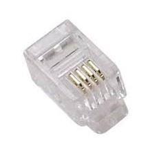 کابل  و سوکت شبکه کانکتور RJ11 کی نت پلاس بسته 50 عددی Knet Plus RJ11 UTP Phone Connector