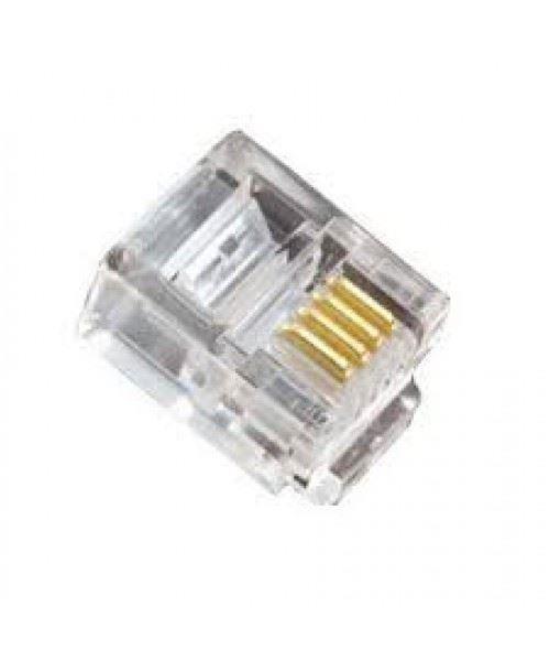 کابل  و سوکت شبکه کانکتور RJ11 کی نت پلاس بسته 50 عددی Knet Plus RJ11 UTP Phone Connector