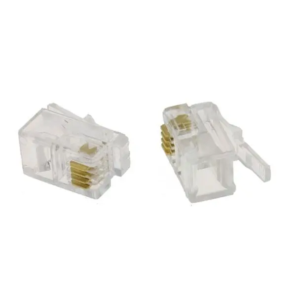 کابل و سوکت شبکه کانکتور RJ11 کی نت پلاس بسته 50 عددی Knet Plus RJ11 UTP Phone Connector - 5