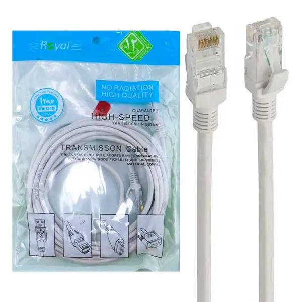 کابل شبکه Royal Cat6 3m Royal Cat 6 3M Blue Cable