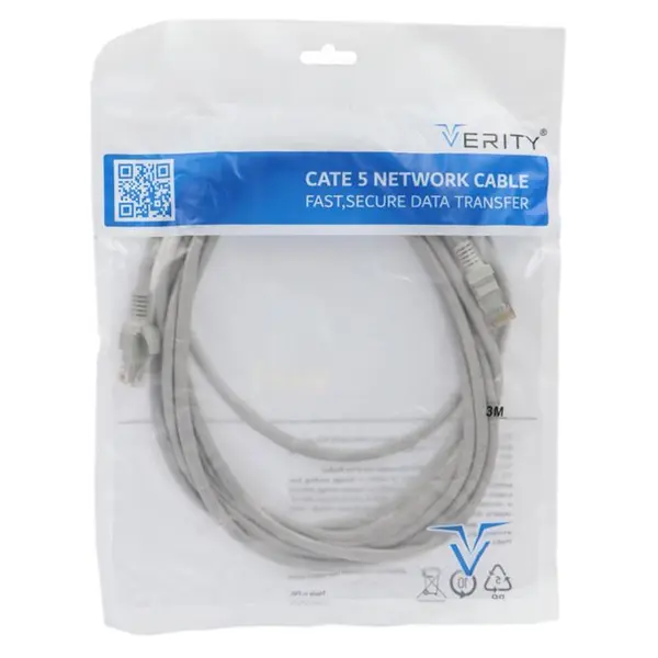 کابل شبکه Verity Cat5 3mطوسی - 5