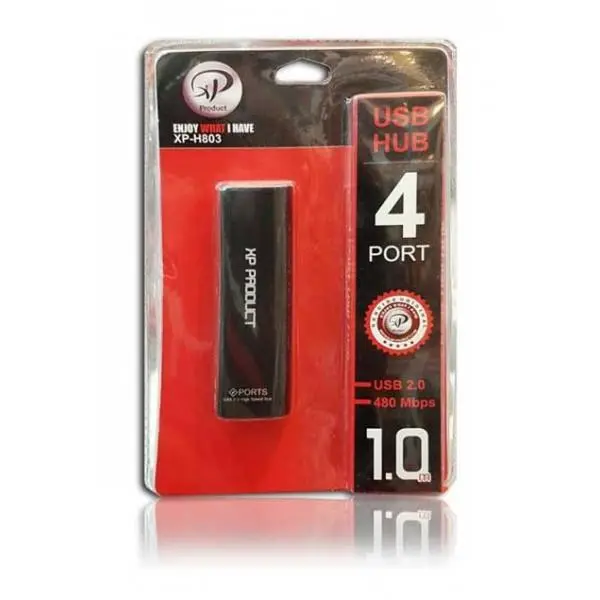 هاب 4 پورت XP Product مدل XP-H803 هاب 4 پورت 2.0 USB ایکس پی-پروداکت مدل XP-H803