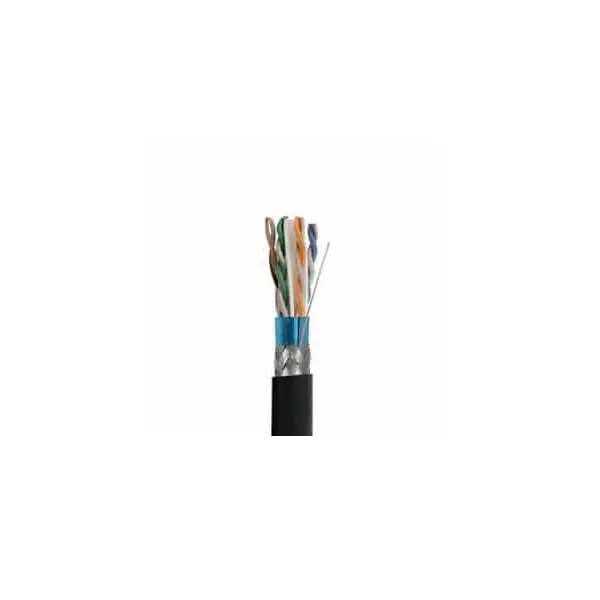 کابل شبکه CAT6 شیلددار، با روکش مناسب فضای خارجی پی وی سی رول 305 متری زیمنس CAT6 SFTP Outdoor 305m