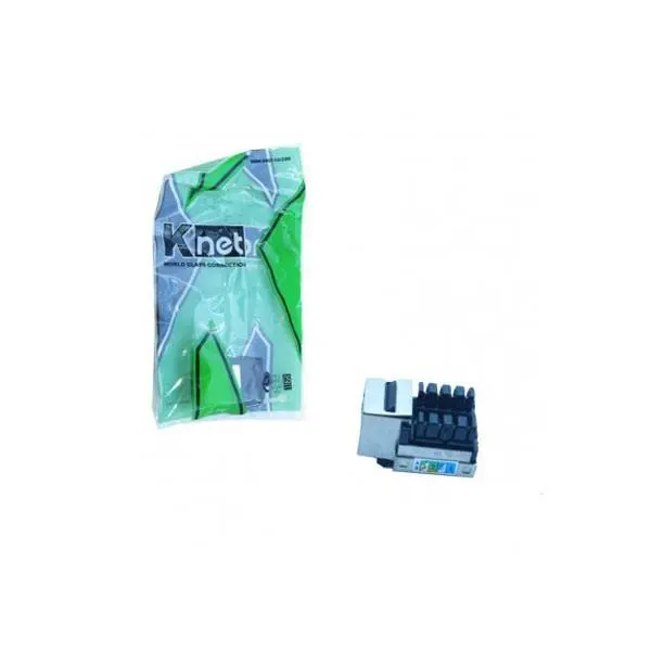 کیستون 90 درجه کی نت مدل K-N1118 کیستون CAT6 شیلدار 90 درجه روکار نقره ای کی نت K-N1118 K-net - 5