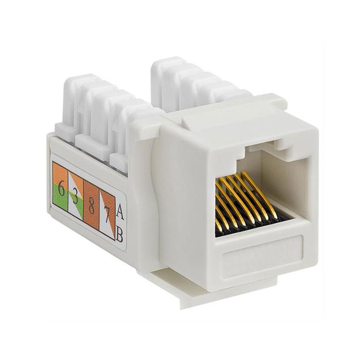 کیستون 90 درجه کی نت مدل K-N1118 کیستون CAT6 شیلدار 90 درجه روکار نقره ای کی نت K-N1118 K-net